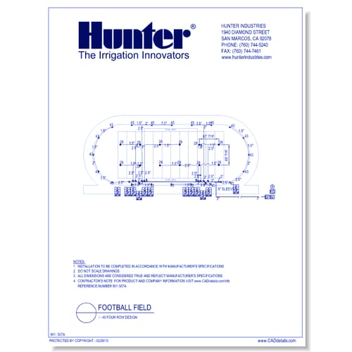 Official Football Field - I-40 Four Row Design