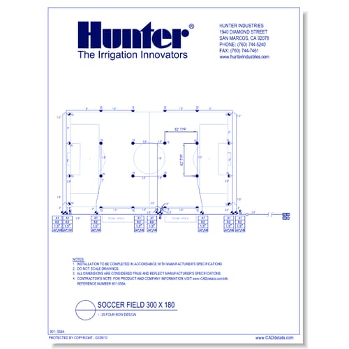 Soccer Field 300 x 180 I-25 Four Row Design (1 of 2)