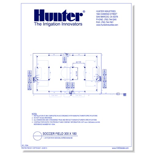Soccer Field 300 x 180 I-25 Four Row Design Looped Mainline (1 of 2)
