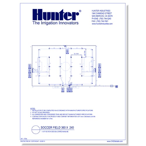 Soccer Field 360 x 240 I-40 Five Row Design Looped Mainlne (1 of 2)