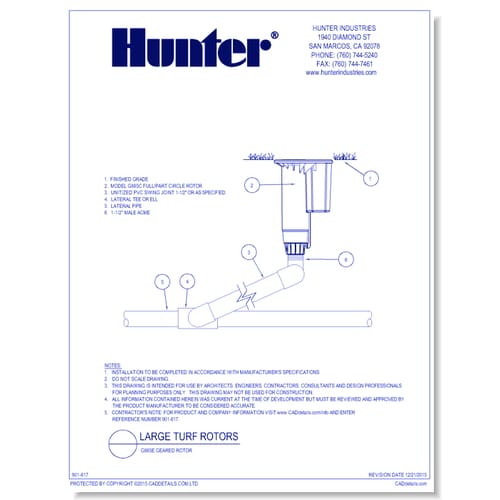 Large Turf Rotor: G885E Geared Rotor 