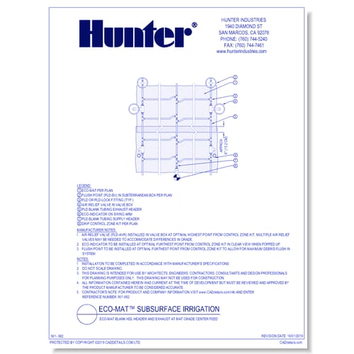 ECO-MAT Blank HDL Header and Exhaust at Mat Grade Center Feed