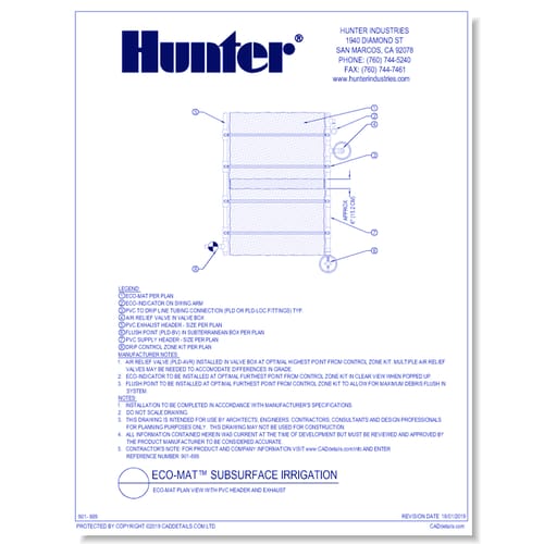 ECO-MAT Plan View with PVC Header and Exhaust