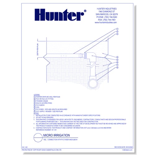 HDL - Connection with PVC Riser and Elbow