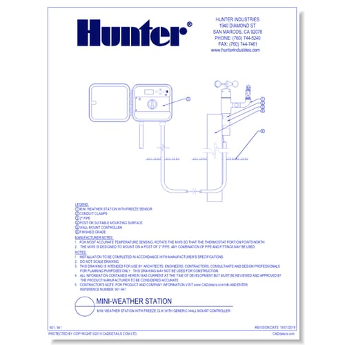 Sensors - Mini Weather Station with Freeze Clik with Generic Wall Mount Controller