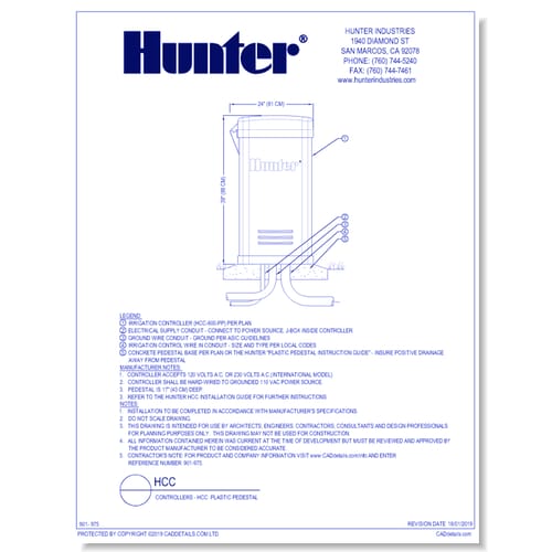 Controllers - HCC Plastic Pedestal