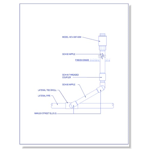 Valves - HCV-XXF-XXM - HCV Check Valve w/o Check Valve & w/ Marlex Street Elbows