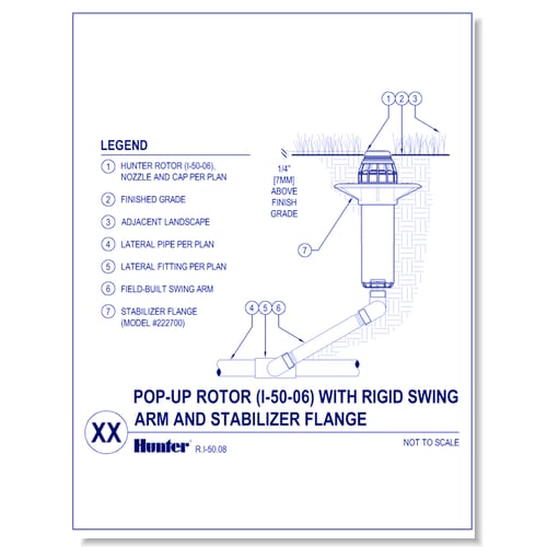 Rotary Sprinklers: I-50 Pop Up Rotor with Rigid Swing Arm