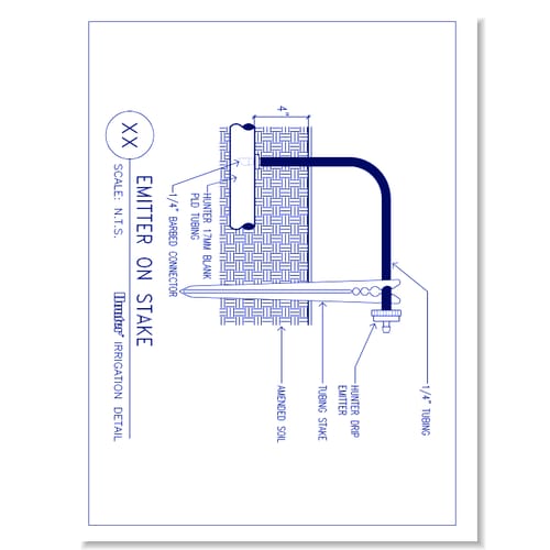 Drip Emitters - Tubing and Supply Stake Buried