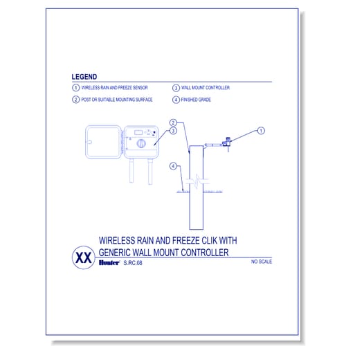 Sensors - Wireless Rain Freeze Clik with Generic Wall Mount Controller