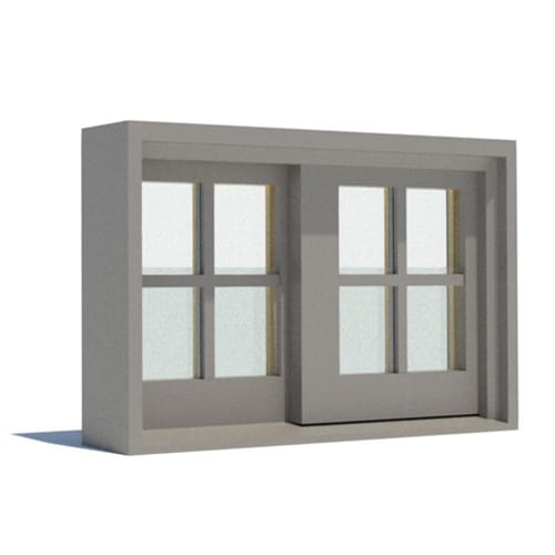 400 Series: Vinyl Clad - Gliding Window - Elevation