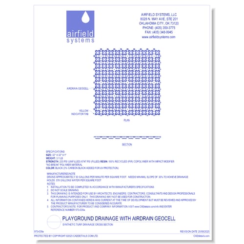 Synthetic Turf Drainage Cross Section